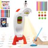 CWYQ Kids Drawing Projector Toys for Boys Girls Ages 3-8 Art Sketch Projector Tracing Drawing Kit with Space Rocket Ship Toys for 3 4 5 6 7 8 Year Old Kids Gifts