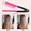 Kootinn Hair Straightening Comb Set - 2-Pack Flat Iron Comb for Beautiful Tresses, Hair Straightener Comb with Firm Grip, Ideal for Knotty Hair, Styling Comb, Pink