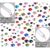 QOGIR 10000 Pieces 5 Mixed Size Siam Black and Multicolor Hotfix Rhinestones for Crafts Clothes Nail Art with Tweezers and Picking Rhinestones Pencil