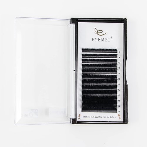 Eyelash Extensions 0.20 D Curl 17mm Eyelash Extension 3D Black Natural Faux Mink Lash Eyelash Extensions Single Length False Eyelashes Professional Use by EYEMEI (0.20-D-17mm)