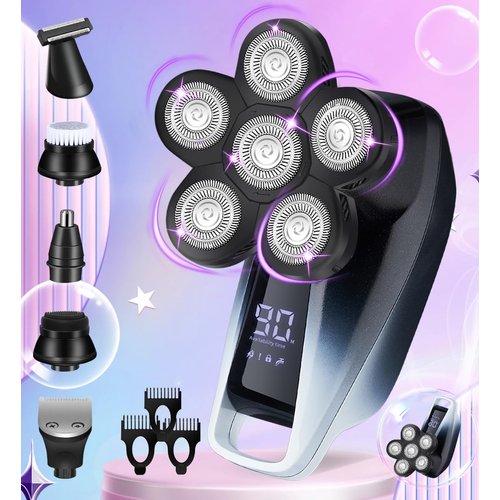 Electric Razors for Women,5 in 1 Womens Electric Shaver Cordless Painless Facial Hair Removal for Legs Bikini Lip Nose Hair, Waterproof Women Grooming Kit for Travel