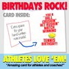 Play Strong Tennis Birthday Card 1-Pack (5x7) Power Player Illustrated Sports Birthday Cards Greeting Cards- Awesome for Tennis Players, Coaches and Fans Birthdays, Gifts and Parties!