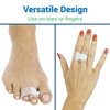 ViveSole Broken Toe Wrap (4 Pack) - Hammer Toe Corrector - Compression Cushion for Women, Men and Seniors - Reusable and Soft Big Crooked Toe Splint - Overlapping Pain Relief Separator Bandage