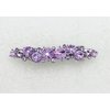 Faship Violet Purple Premium Rhinestone Crystal Floral Small Hair Barrette Clip