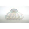 Generic Medium clear frosted white spotted Iridescent hair claw clip