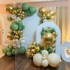 Sage Green Gold Balloons, Light Green Gold Balloons Mint Green Balloons Green Gold Balloon Confetti Balloons for Jungle Safari Baby Shower Decorations Boys Birthday Graduation Wedding Party Supplies