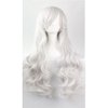 32 Inch Long Curly Wavy Silver Wigs for Women Party Long Wigs for Girls Cosplay Party Daily Use (Silver)