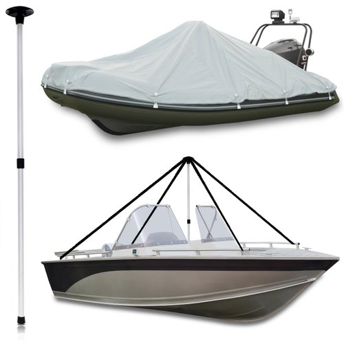 Redneck Convent Telescopic Boat Cover Support, Adjustable Pole System 28.5 to 51.25 Inches – Repels Water and Debris on Any Marine Boat