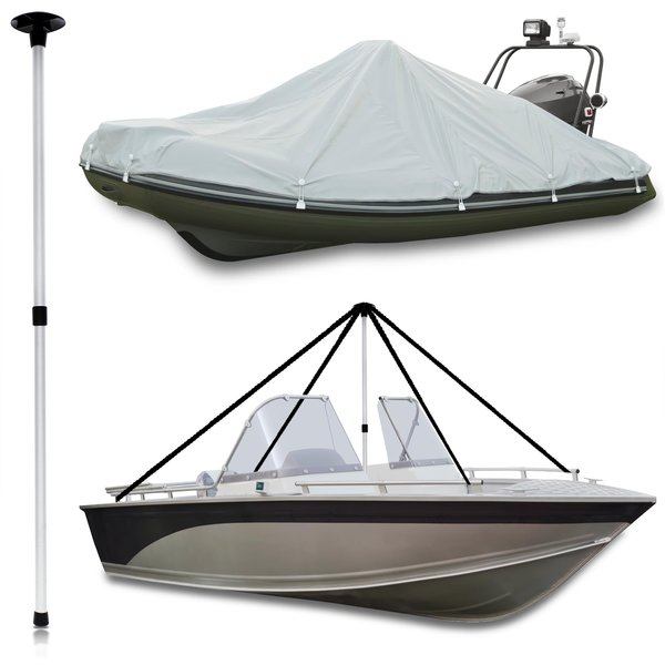 Redneck Convent Telescopic Boat Cover Support, Adjustable Pole System 28.5 to 51.25 Inches – Repels Water and Debris on Any Marine Boat