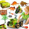 HOMETTER Dinosaur Building Toys, STEM Learning Toys, Construction Engineering Kit for Kids, Creative Set Capturing Dinosaurs Game Christams Ideas Gift for Boys Age 4 5 6 7 8 9 10+ Years Old