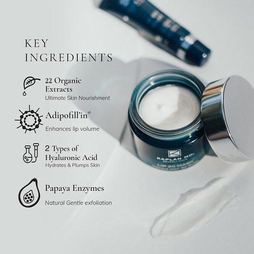 KAPLANMD Perfect Pout Lip Mask, Volumizing Treatment + Exfoliation, 1.0 oz