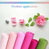 Gersoniel 57 Pieces Crepe Paper Flower DIY Kits 6 Rolls 35g Crepe Paper Rolls 50 Pcs Floral Iron Wire 1 Roll 50 Meter for Birthday Party Wedding (Pink Series, Green)