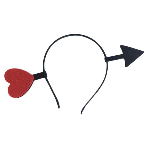 Funny Love Heart for Arrow Headband Valentines Day Elastic Hair Hoop Hair Accessories for Holiday Costume Party Hats and Caps