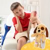 Hopearl Broken Leg Dog Toy, Soft Stuffed Animal Puppy, Comforting Companion, Brown, 12 inches