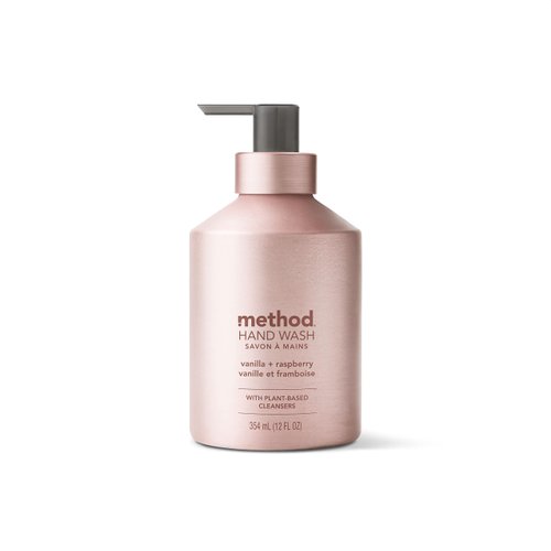 Method Premium Gel Hand Wash, Vanilla + Raspberry, 12 Ounce, 1 pack, Packaging May Vary