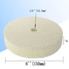 𝐋𝐮𝐨 𝐤𝐞 6''x1'' Wool Buffing Wheel - 1/2'' Arbor Compressed Felt Polishing Kits Wool Buffing Wheels for Bench Grinder/Table Grinder