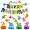 Dinosaur Birthday Party Supplies, Dinosaur Happy Birthday Letter Banner Hanging Swirl Table Honeycomb Centerpiece Decoration Kit for Boys Girls Kids Dino Themed Birthday Baby Shower, Vicycaty
