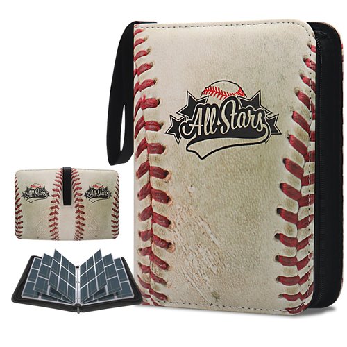 Baseball Card Binder 900 Pockets, HYMENEX Baseball Card Holder 9-Pocket Trading Card Binder Sports Card Binder Fits 900 Cards with 50 Removable Sleeves for Baseball Cards, Sports Cards, Game Cards