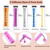 100pcs Perm Rods Set for Natural Hair 5 Sizes Cold Wave Rods Hair Rollers for Women Hair Curling Rods for Long Medium Small Hair Curler Styling DIY Hairdressing Tools（Orange+Purple+Gray+Blue+Yellow）