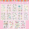 Partywind Glow Birthday Party Decorations for Kids Girls, 160 Styles Temporary Tattoos for Girls Goodie Bag Stuffers Party Games, Glow Party Supplies Favors at Night (14 Sheets)