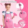 Gifts2U Hair Salon Toys for Girls, Girl Beauty Salon Playset Pretend Hair Styling Set with Blow Dryer, Barber Costume Apron, Scissors Styling Manu, Fake Money and Functional Stylist Accessories.