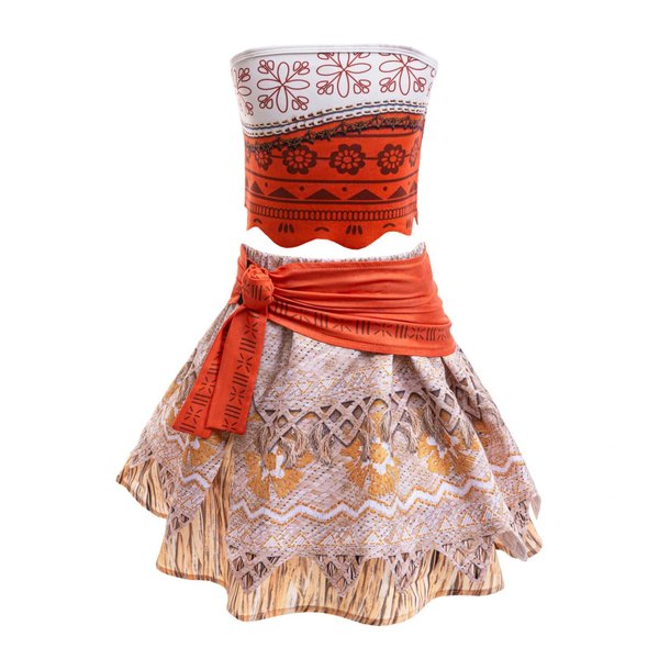 BELYQLY Girls Princess Dress 2 Piece Set Crop Top Skirt With Accessories Halloween Theme kids Cosplay Costume (Red, 6 Year)