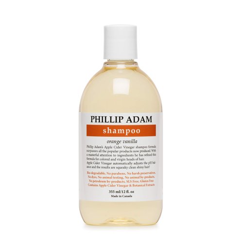 Phillip Adam Orange Vanilla Shampoo for Shiny Hair - Enriched with Apple Cider Vinegar - Sulfate Free - 12 Ounce
