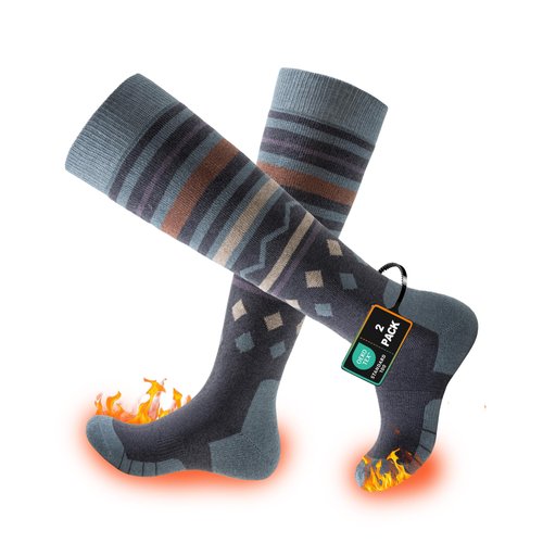 Niorasen Merino Wool Ski Socks for Men Women, Thick Knee High Thermal Winter Snowboarding Socks with Exquisite Box