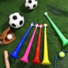 GCQJOQ 4 Pcs Stadium Horn 21 Inch Vuvuzela Plastic Collapsible Cheering Trumpets for Sporting Events Football Carnival St Patricks Day Party Supplies, Green