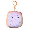 Squishmallows Official Kellytoy 3.5 Inch Clip On Bag Keychain Backpack Clips Squishy Soft Plush Toy Animal (Fresa Pastry)