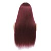 seelaak Long Burgundy Color Straight Human Hair Machine Made Wigs with Bangs 99J None Lace Front Wigs 100% Brazilian Human Hair Wine Red Wig for Women 150% Density (20 Inch)
