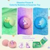Bath Bombs for Kids with Toys Inside - 24 Pack Kids Bath Bombs with Glow in The Dark Surprise Toys Inside, Natural Organic Bubble Bath Fizzy, Valentines Day Gifts for Kid Girls Boys, Valentines Gifts