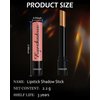 Glitter Lipstick Lip Gloss Long Lasting Waterproof, Non-sticky, Multi-use Lip Color Sticks for Shimmer Creamy Eyeshadow Crayon Pen, Diamond Shiny Bold Glow Goth Lipstick Eye Shadow for Women-06 Gold