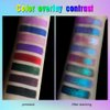 ecofavor Duochrome Glitter Multichrome Metallic Eyeshadow - High Impact Romantic Purple Blue Green Silver - Intense Color Shifting, High Pigmented, Longer-Lasting Without Creasing…