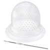 FRIUSATE Hair Coloring Highlighting Cap, 2 Pieces Silicone Highlight Cap Pull Through Caps Hair Coloring Frosting Cap with Hook, Hair Highlighting Kit Gloves and Brush for Salon Tools Women Men