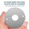 Plumbing Cover Plates, Escutcheon plate, Stainless Split Flange, Hinged Floor and Ceiling Plates for than 21mm Dia Pipe (Fits 1/2 Inch IPS), Chrome Finish, 2 PCS