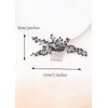 Anglacesmade Bridal Black Hair Comb Crystal Hair Crown Black Beaded Prom Party Festival Wedding Hair Accessories for Women and Girls