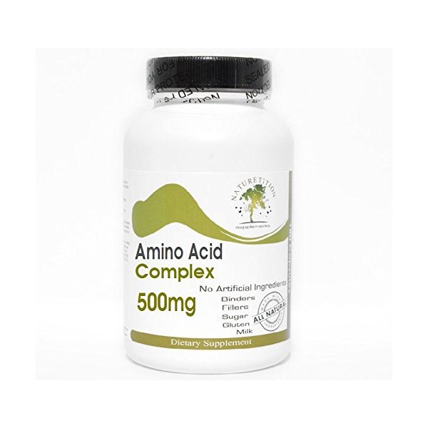 Naturetition Supplements Amino Acid 500mg Complex ~ 100 Capsules - No Additives