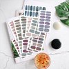 WOKOTO 12 Sheets Glitter Gradient Nail Polish Stickers for Women Nail Art Gel Polish Stickers for Nails Polish Strips Nail Stickers Full Nail Wraps Gel Nail Wraps Nail Art Stickers for Gel Nails
