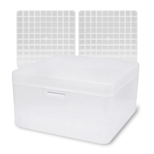 EKIND Foam Darts Neat Storage Boxes Compatible for Nerf Elite Darts or Short Dart, Easy to Collate and Carry (1 Box, 2 Tray)
