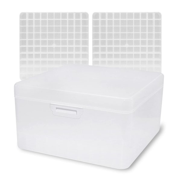 EKIND Foam Darts Neat Storage Boxes Compatible for Nerf Elite Darts or Short Dart, Easy to Collate and Carry (1 Box, 2 Tray)