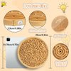 Wooden Labyrinth Board Game with Two Versions of Upgraded Circular Marble Maze with Two-Sided Design, 2-in-1 Puzzle Maze with Two Metal Balls, Brain Teaser Game for Children, Teenagers, and Adult