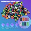 25Pcs Nail Drill Bits Set with Pink Holder and 50Pcs 8 Colors Sanding Bands, Tungsten Carbide Ceramic Diamond 3/32 inch Nail Drill Bits Remove Acrylic Poly Nail Gel Nail Polish