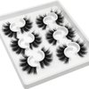 Losha Lashes 6 Pairs Fluffy False Eyelashes for Women 20mm Long Dramatic Faux Mink Strip 5D Lashes Pack for Gorgeous Makeup