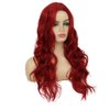 Dai Cloud Long Red Wavy Wigs for Women Curly Middle Parting Synthetic Hair Wig Natural Cosplay Halloween Costume Wigs
