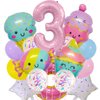 Generic 16 PCS Donut Birthday Decorations, Sweet Pink Donut Birthday Foil Balloons for Party Boy Girl Shower Decorations Supplies (3rd)