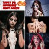 Fanguilar 12 Sheets Halloween Fake Scars Temporary Tattoos Halloween Makeup Kit, Realistic Halloween zombie makeup Fake Bloody Wound Stitch Scar Scab Sticker Halloween Masquerade Prank Makeup Props