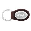 NCAA Arkansas Razorbacks Zep-Pro Leather Concho Key Fob, Brown 3.5 x 2.2 x 0.2"