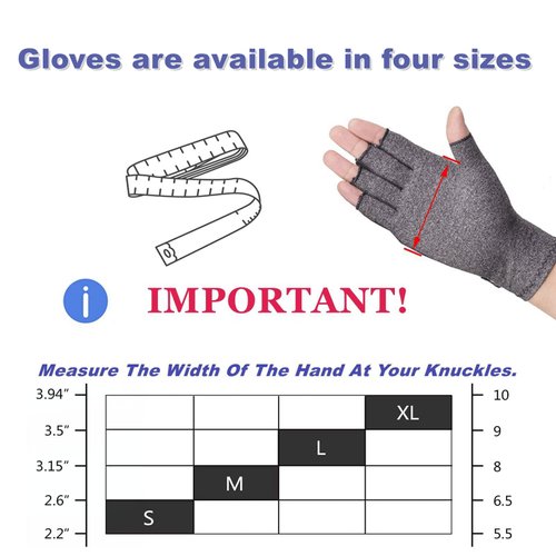 Arthritis Gloves Women Men,Strengthen Compression Gloves to Alleviate Carpal Tunnel,Rheumatoid,Tendonitis,Arthritis Pain Relief Gloves,Fingerless Gloves for Computer Typing and Daily Work - Small