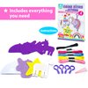 KRAFUN Cross Stitch Kits for Kids Beginners, 4 Unicorn Cross Stitching Keyrings Arts & Crafts, Needlepoint Embroidery Kit for Girls 5-13 Craft Kit Backpack Charms, Ornaments